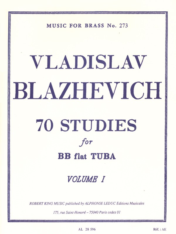 Vladislav Blazhevich: 70 Studies For BB Flat Tuba Volume One