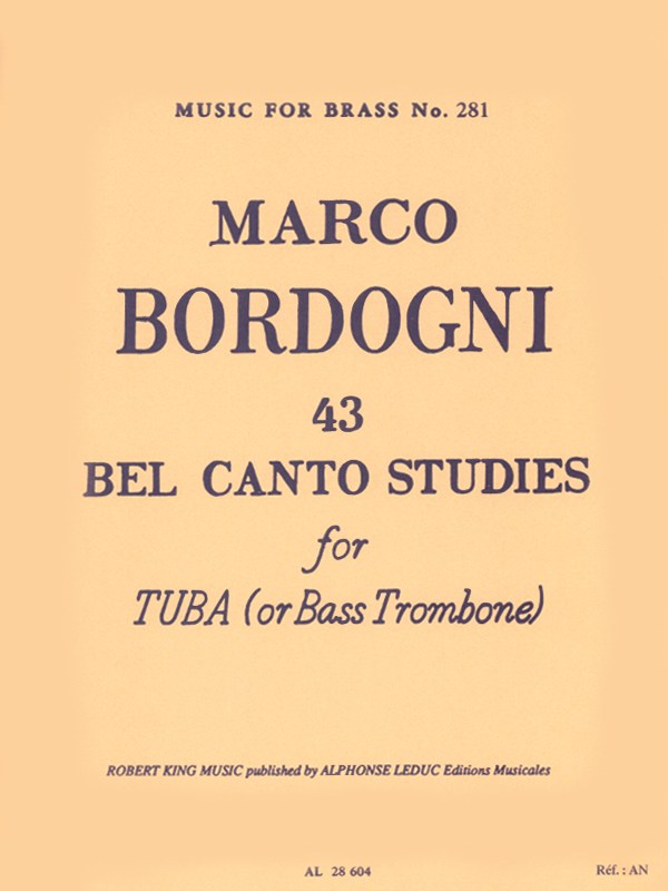 Giulio Marco Bordogni: 43 Bel Canto Studies (Trombone-Bass solo)