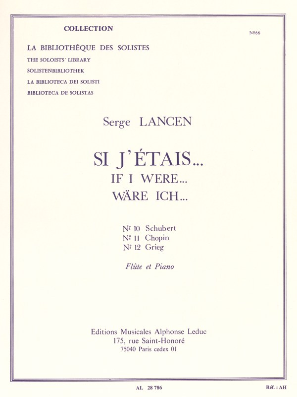 Serge Lancen: If I Were... (Flute and Piano)