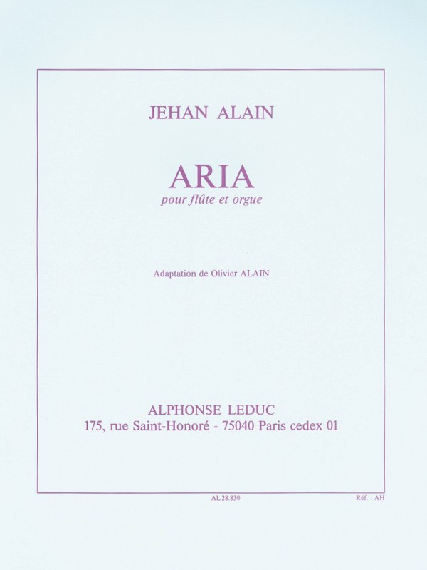 Jehan Ariste Alain: Aria (Flute & Organ)