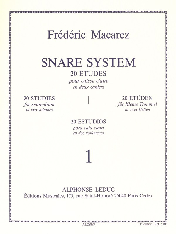 Frédéric Macarez: 20 Studies for Snare Drum (Volume 1)