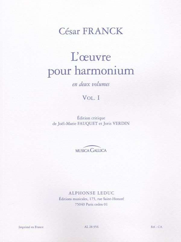 César Franck: L'Oeuvre pour Harmonium Vol.1 (Musica Gallica) (Organ)