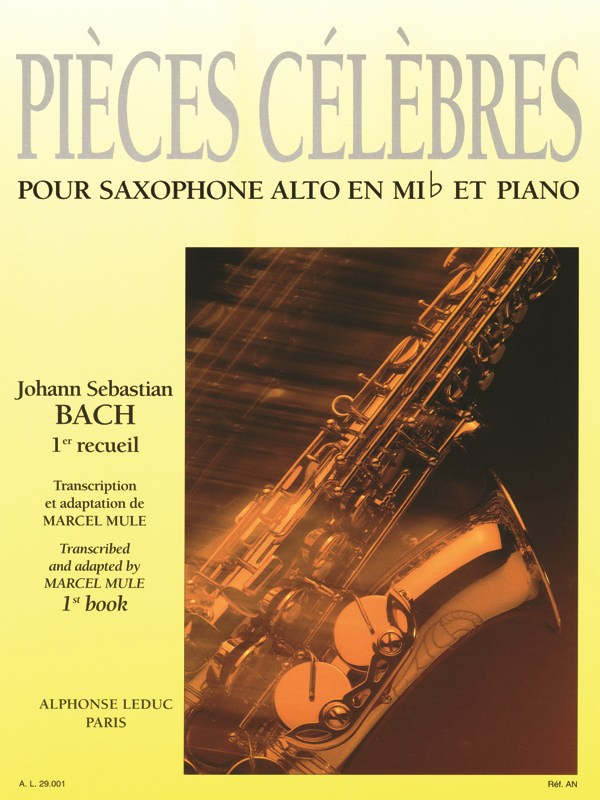 Johann Sebastian Bach: Pièces célèbres Vol.1 (Saxophone-Alto & Piano)