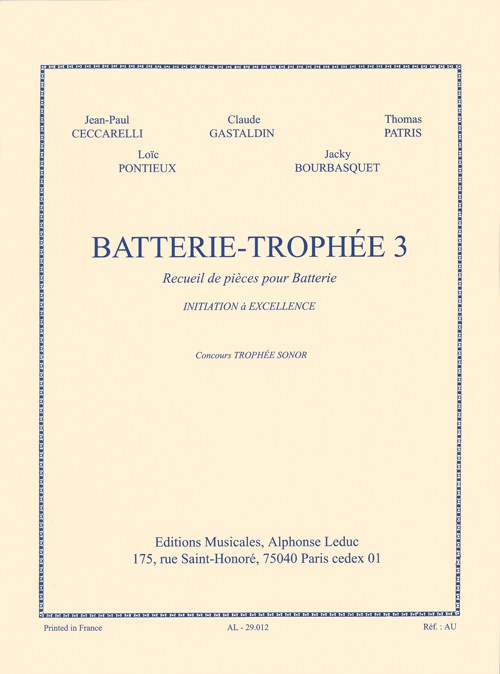 Various Composers: Batterie-Trophée 3, Initiation à Excellence (Percussion solo)