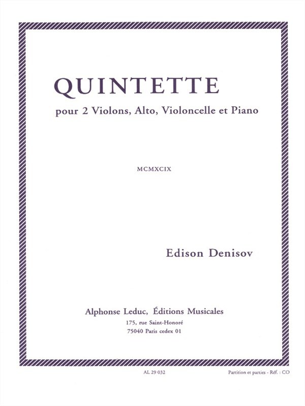 Edison Denisov: Quintette (Quintet-Piano)
