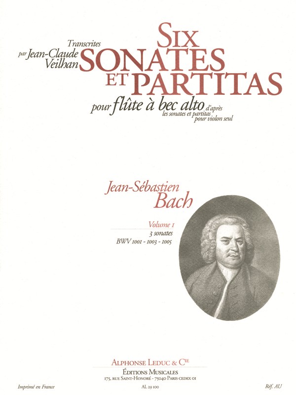 J.S. Bach: Violin Sonatas & Partitas arr. for Treble Recorder Solo - Volume 1