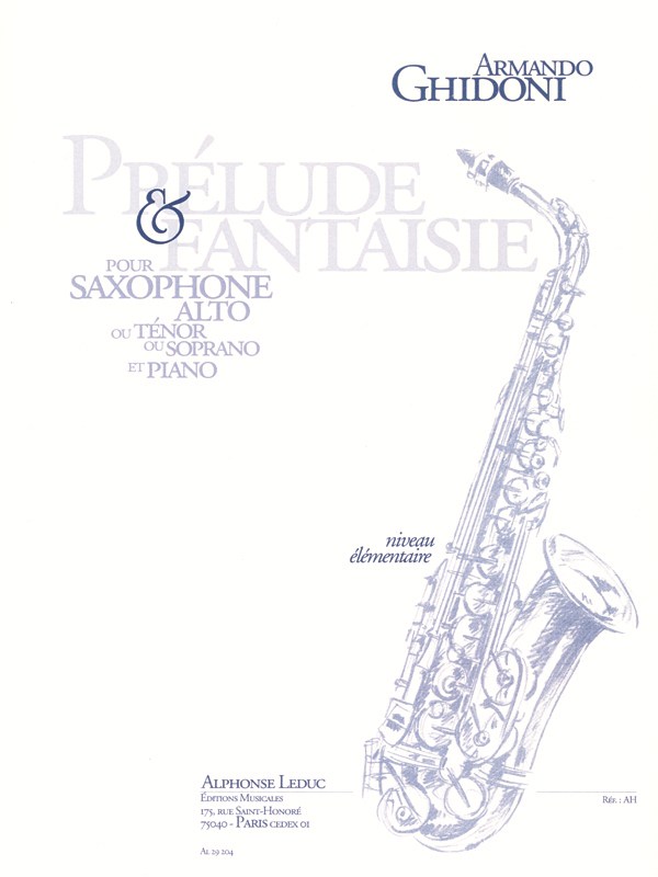 Armando Ghidoni: Prélude et Fantaisie (Saxophone-Alto & Piano)