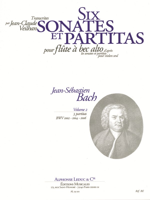 J.S. Bach: Violin Sonatas & Partitas arr. for Treble Recorder Solo - Volume 2