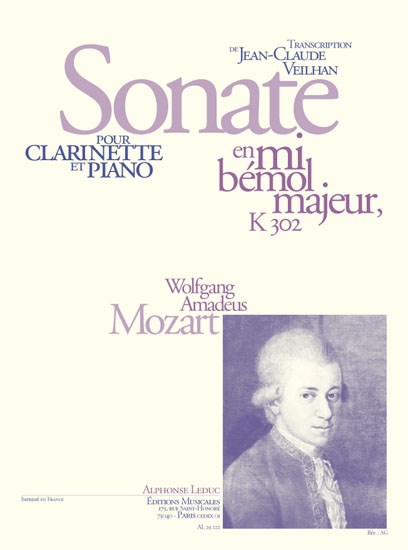 Wolfgang Amadeus Mozart: Sonata K302 in E flat major (Clarinet & Piano)