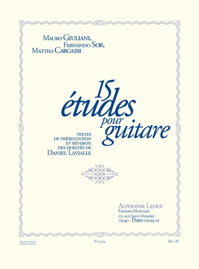Various Composers: 15 Etudes de Sor, Giuliani et Carcassi (Guitar solo)
