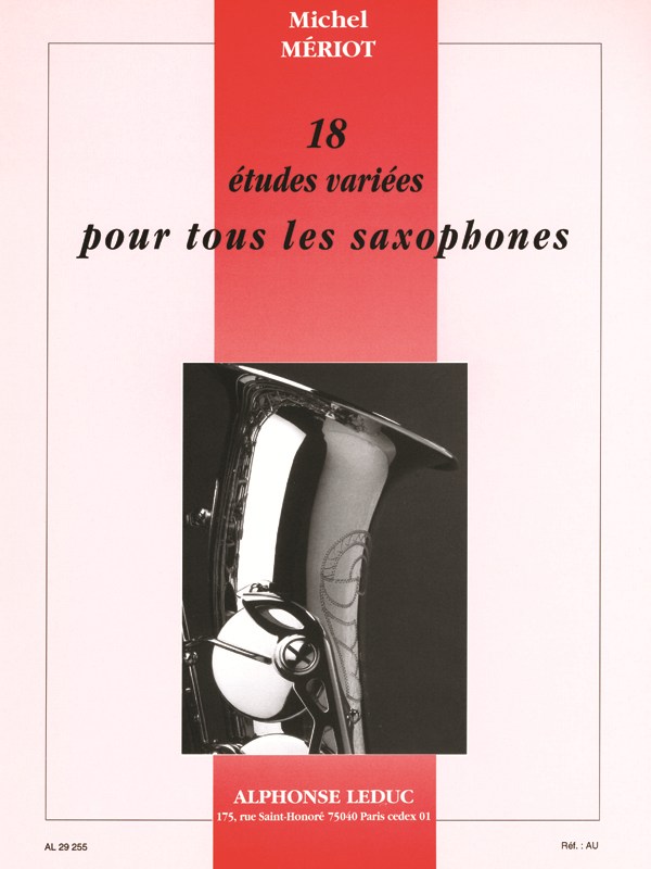 Michel Mériot: 18 Etudes variées (Saxophone solo)