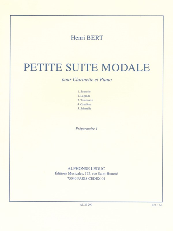 Henri Bert: Petite Suite modale (Clarinet & Piano)