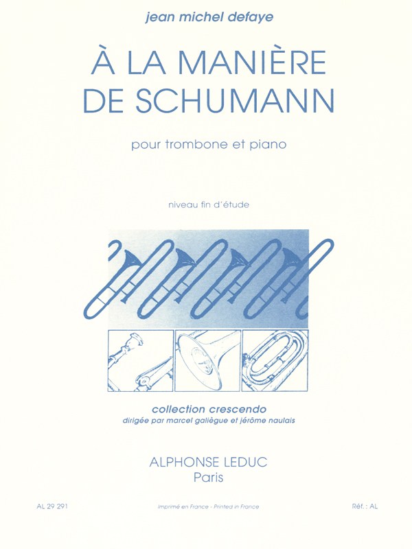 Jean Michel Defaye: A la Manière de Schumann (Trombone & Piano)