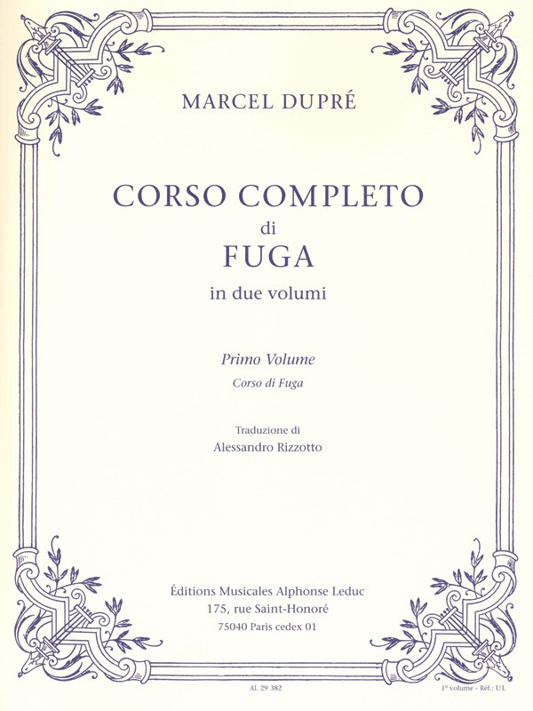 Dupre Rizzotto Corso Completo Di Fuga Primo Volume Corso Di Fuga Bk