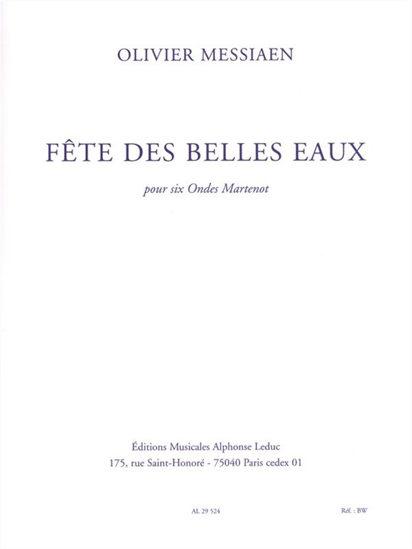 Olivier Messiaen: Fête des belles Eaux (Ondes Martenot 5 or more)