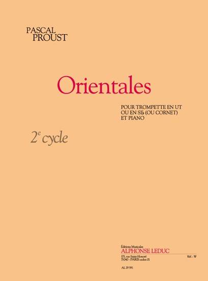 Pascal Proust: Orientales (Trumpet & Piano)