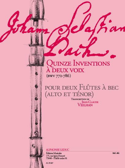 Johann Sebastian Bach: Inventions à 2 Voix (Recorders 2)