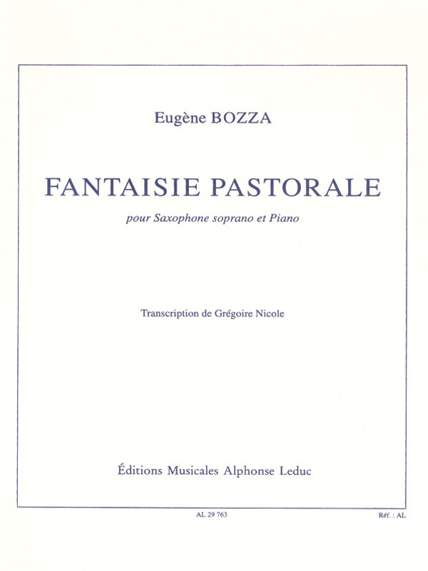 Fantaisie Pastorale Op 37 Arr Nicole Sop Sax/Pno