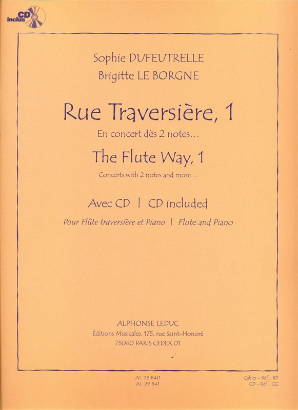 Rue traversière, méthode pour flûte (vol.1, avec CD)