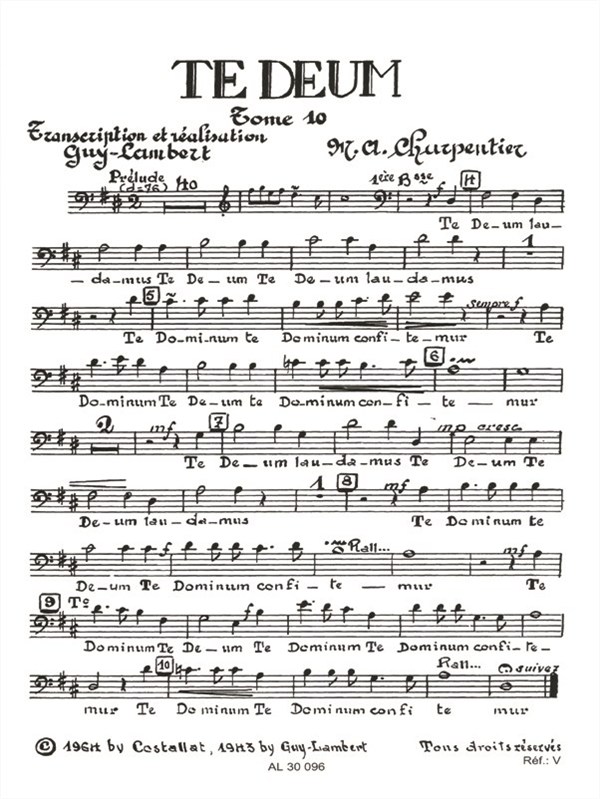 Marc-Antoine Charpentier: Te Deum (Choral-Mixed accompanied)