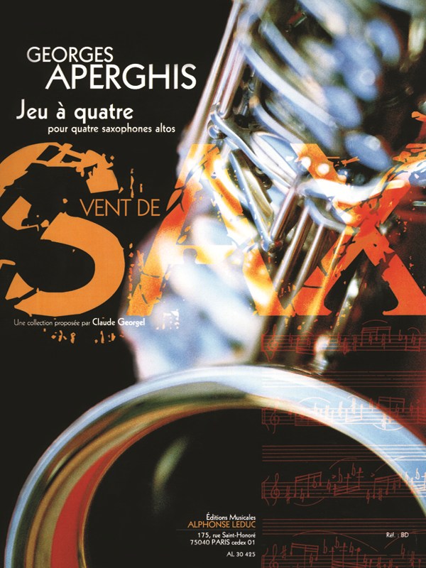 Aperghis Georges Jeu A Quatre 4 Alto Saxophones Score/Parts