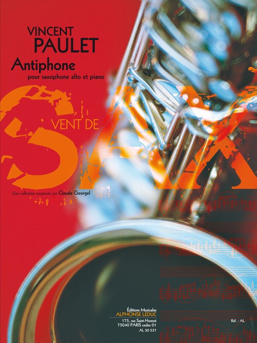 Paulet: Antiphone (4'15'') (7e) (collection vent de sax) pour saxophone alto et piano