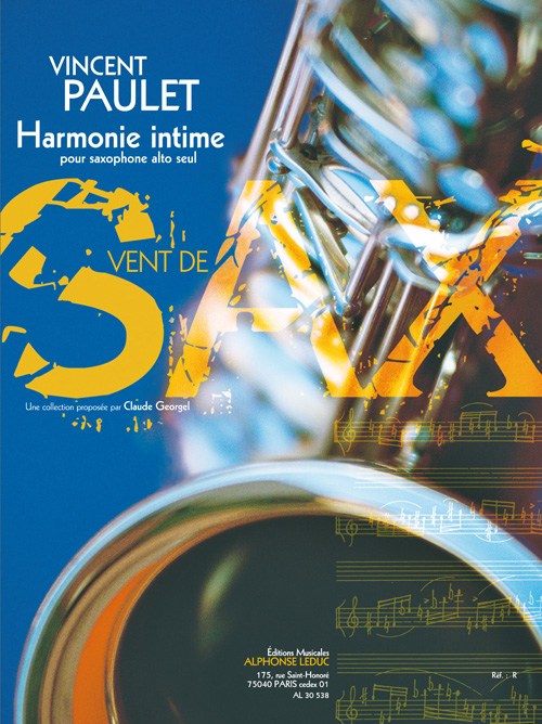 Paulet: Harmonie intime (3'30'') (5e) (collection vent de sax) pour saxophone alto seul