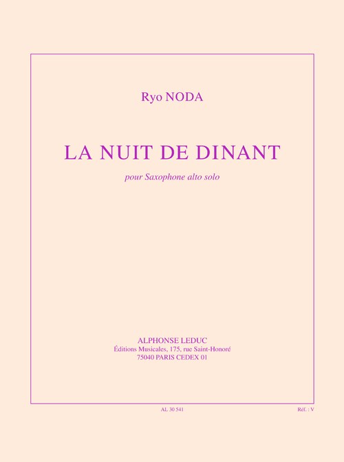 Noda: La nuit de dinant (9') pour saxophone alto seul