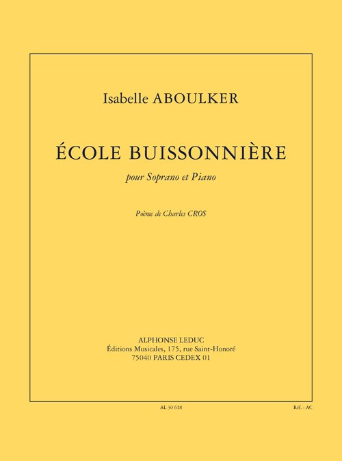 Aboulker: École buissonnière (3'15'') pour soprano et piano (poème C. Cros)