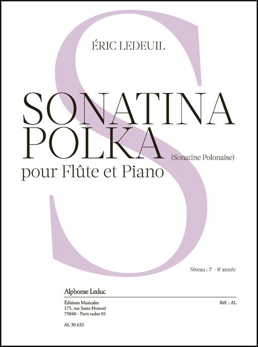Ledeuil: Sonatina polka (sonatine polonaise) (7-8e année) (7'30'') pour flute et piano