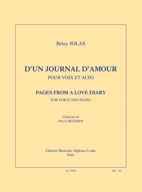 Betsy Jolas: Pages From A Love Diary