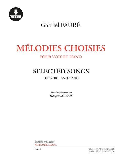 Gabriel Fauré: Selected Songs (Book/Download Card)