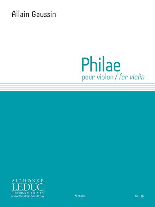 Gaussin, Philae For Solo Violin