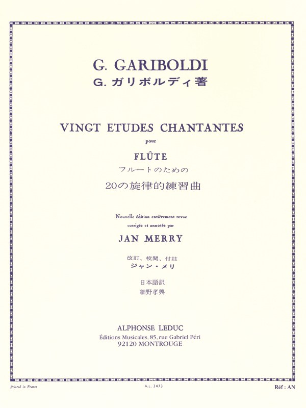 Giuseppe Gariboldi: 20 Etudes chantantes Op.88 (Flute solo)