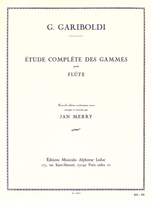 Giuseppe Gariboldi: Etude complète des Gammes Op.127 (Flute solo)