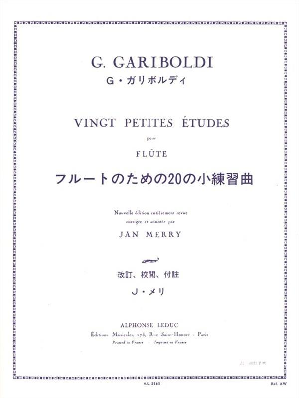 Giuseppe Gariboldi: 20 Petites Etudes Op.132 (Flute solo)