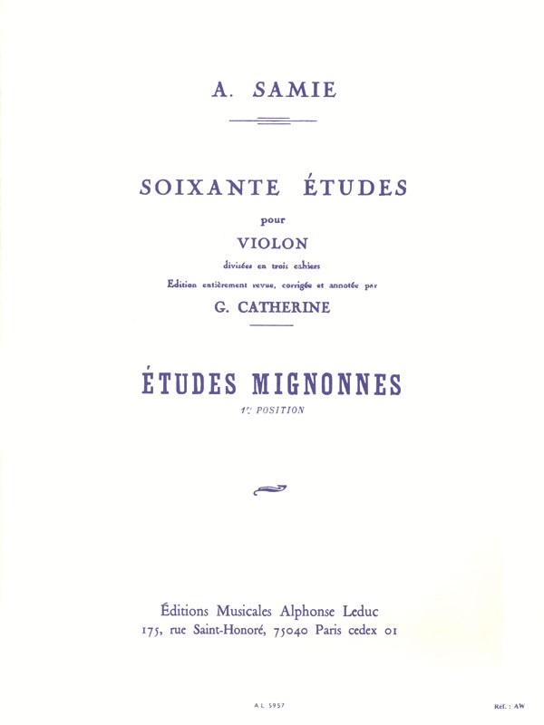 Samie: 60 Etudes Vol.1: Etudes mignonnes Op.31 (Violin solo)