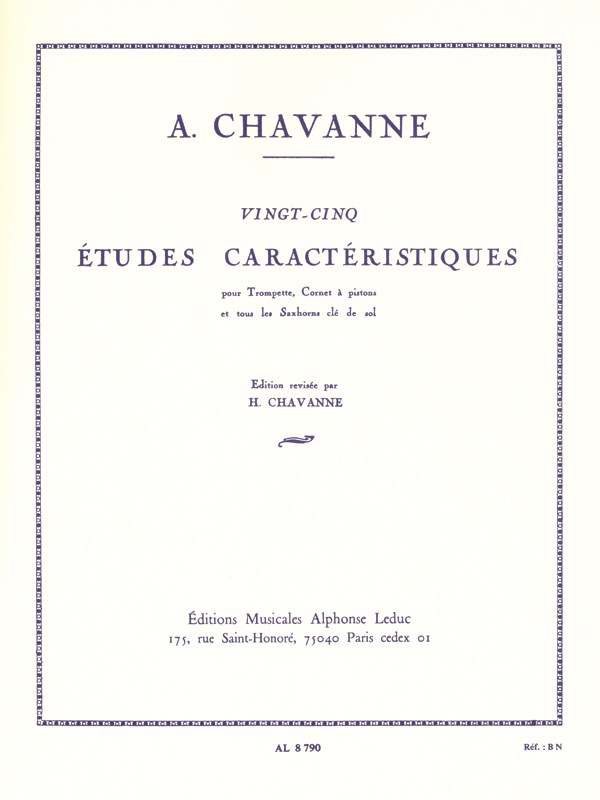 A. Chavanne: 25 Etudes caractéristiques (Trumpet solo)