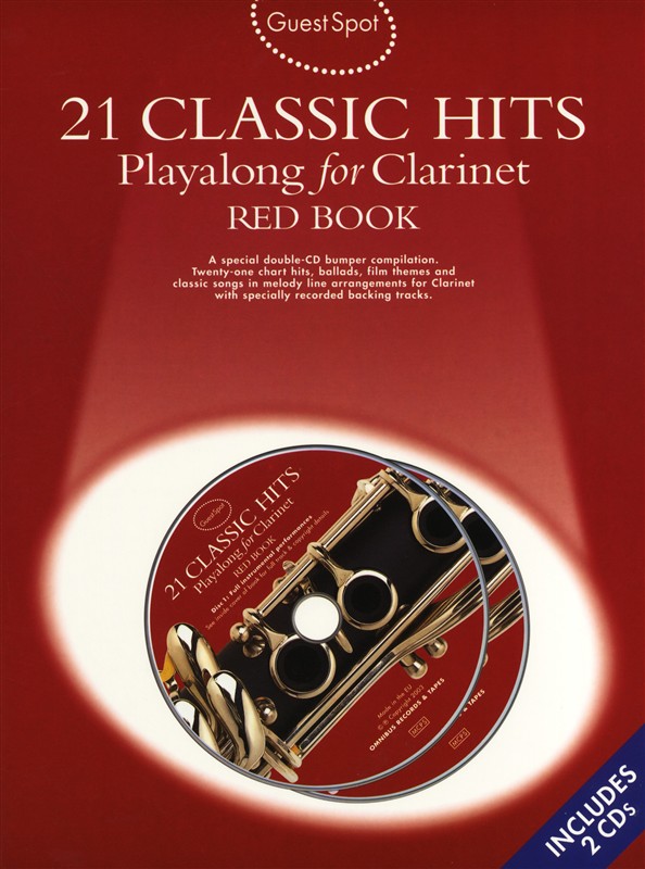 Spot:　Book　Hits　Red　Aps　For　21　Playalong　Classic　Guest　Stepnote　Clarinet　Clarinet