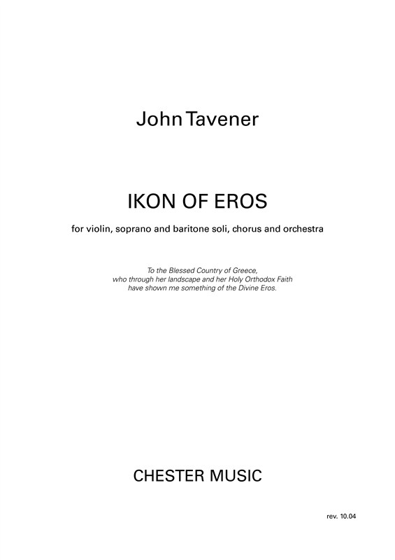 John Tavener: Ikon Of Eros (Full Score)