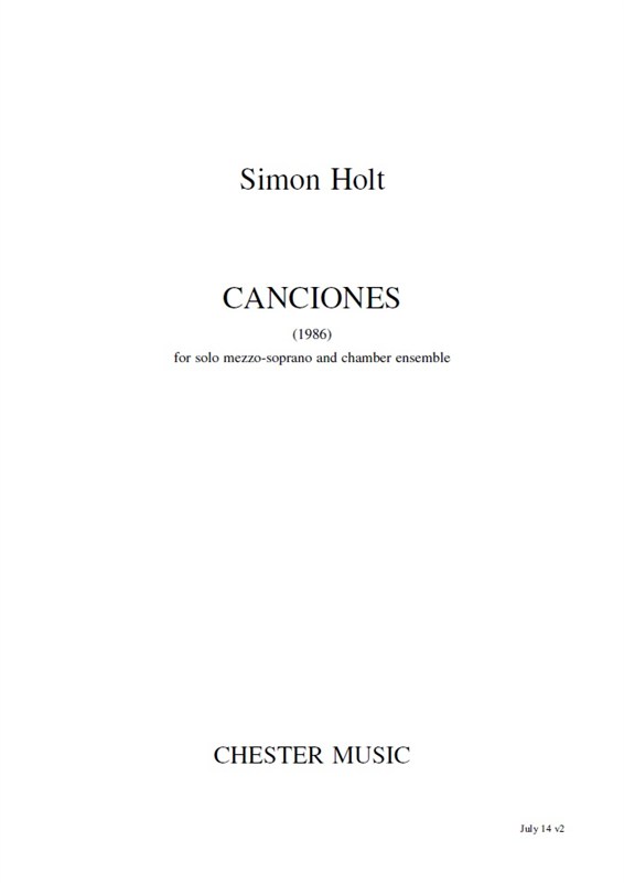 Holt: Canciones (Full Score)