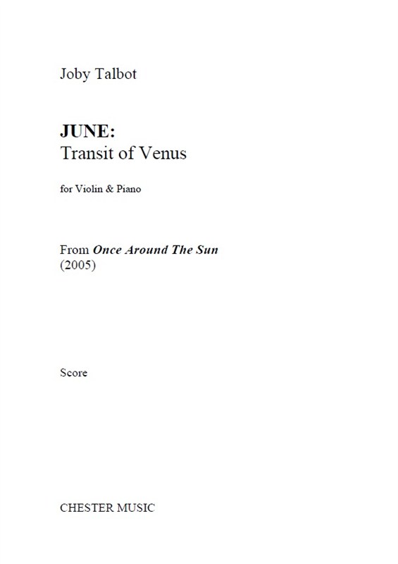 Joby Talbot: Transit Of Venus
