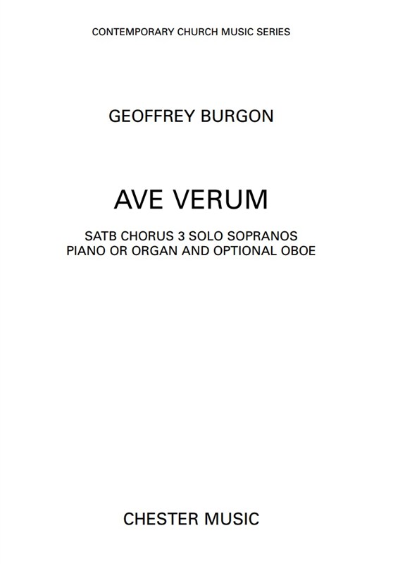 Geoffrey Burgon: Ave Verum (SATB)