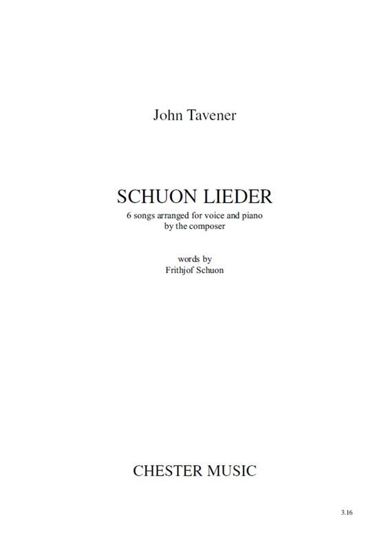 John Tavener: Schuon Lieder