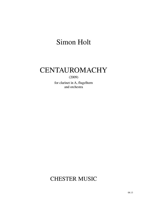 Holt Centauromachy Clt/Flg/Orch Stsc