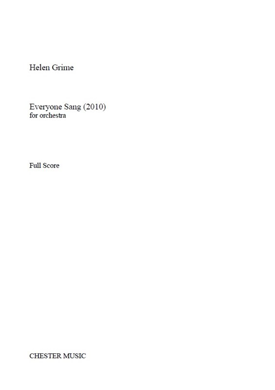 Helen Grime: Everyone Sang