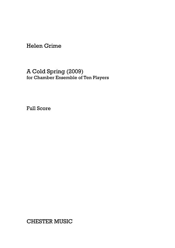 Helen Grime: A Cold Spring (Score)