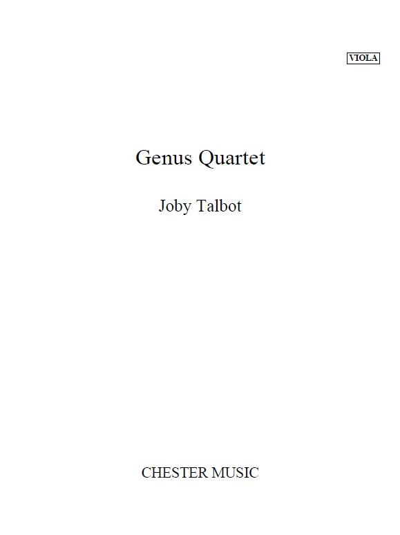 Joby Talbot: Genus Quartet (Parts)