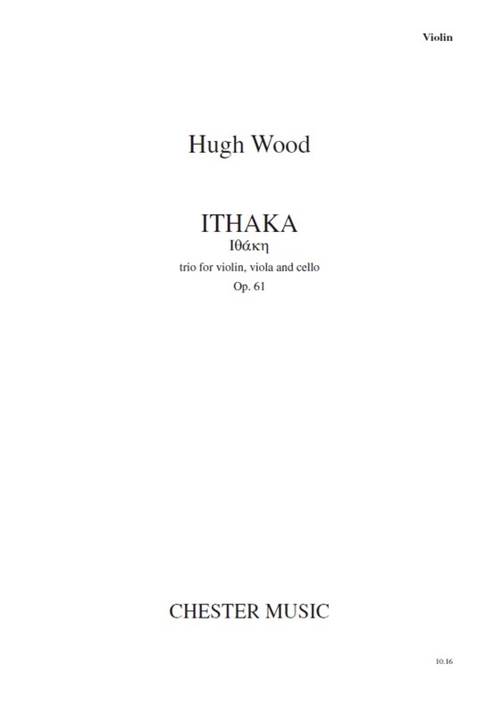 Hugh Wood: Ithaka - Trio For Violin, Viola And Cello (Parts)