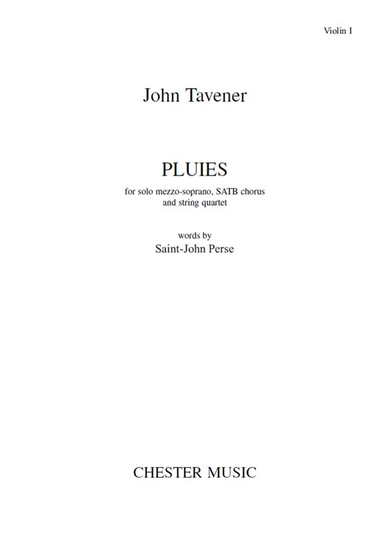 John Tavener: Pluies (Parts)